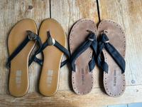 2 Sandalen 40 street schwarz Zehensteg Flipflop Niedersachsen - Stolzenau Vorschau