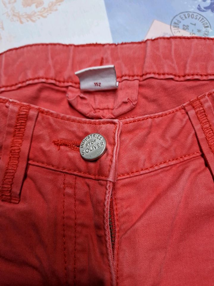 S.Oliver 3/4 Hose Caprihose Shorts Gr. 152 lachsfarben in Leipzig