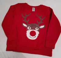 Roter Pulli mit Rudolph Print,  Größe 140 Sachsen-Anhalt - Rätzlingen bei Haldensleben Vorschau