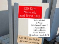 130cm L Stein Stützwinkel Mauerscheibe 1.Wahl netto Stk 130/100 Bayern - Grettstadt Vorschau