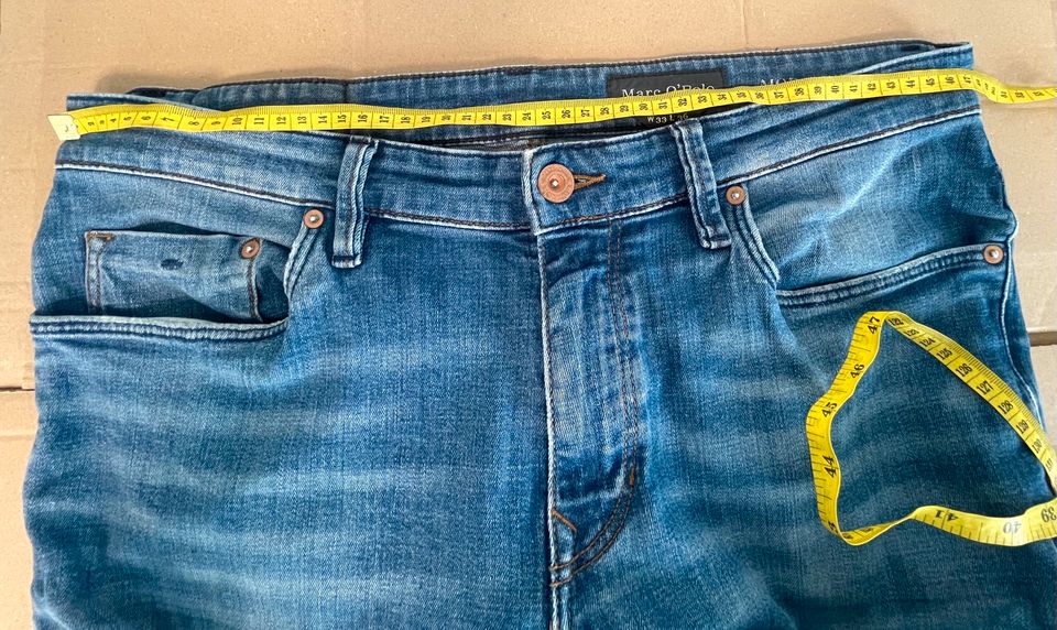 Marc O’ Polo Jeans Herren Kemi Shaped Fit Blau Denim Hose W33 L36 in Böblingen