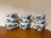 Meissen Porzellan neun Tassen - 1. Wahl Zwiebelmuster Mitte - Wedding Vorschau