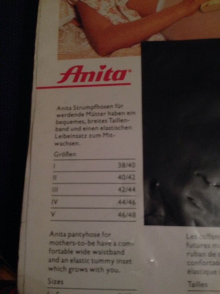 Anita  Strumpfhose für die werdende Mütter 70den  40/42 NEU in Meine