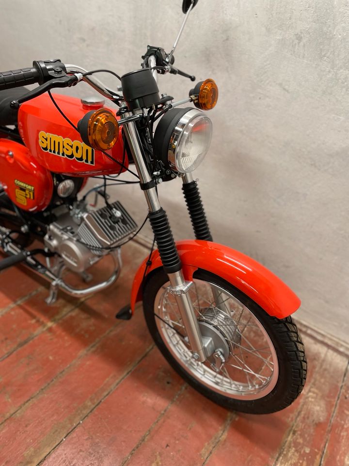 Simson S51 Comfort NEUAUFBAU Ratenkauf Papiere 4 Gang Vape DDR in Werdau