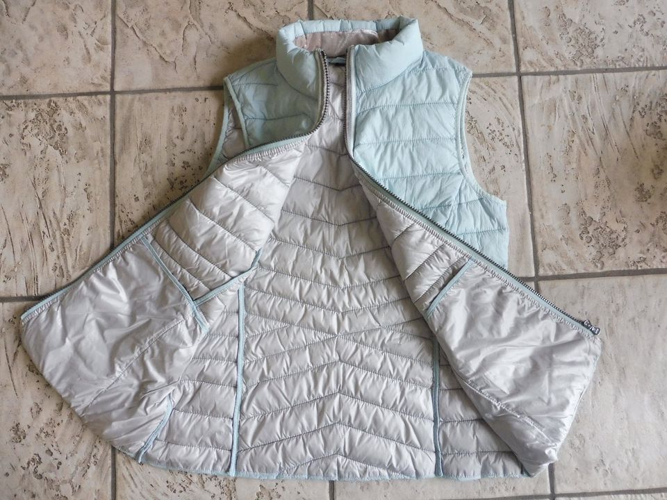 BONITA Steppweste Weste Jacke aqua blau 38, S / M, silber Nicki K in Bochum