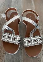 CAFÉNOIR SANDALEN IN SILBER / grau Nordrhein-Westfalen - Leverkusen Vorschau