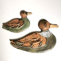 Vintage Keramik Enten Wanddeko Bad Dekoration Vogel Wandbild Nordrhein-Westfalen - Erkrath Vorschau