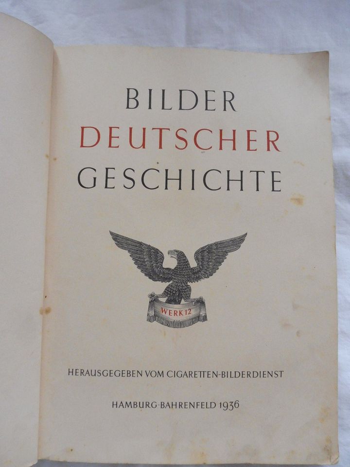 sehr altes Sammelbilderalbum "Bilder deutscher Geschichte" in Schmelz