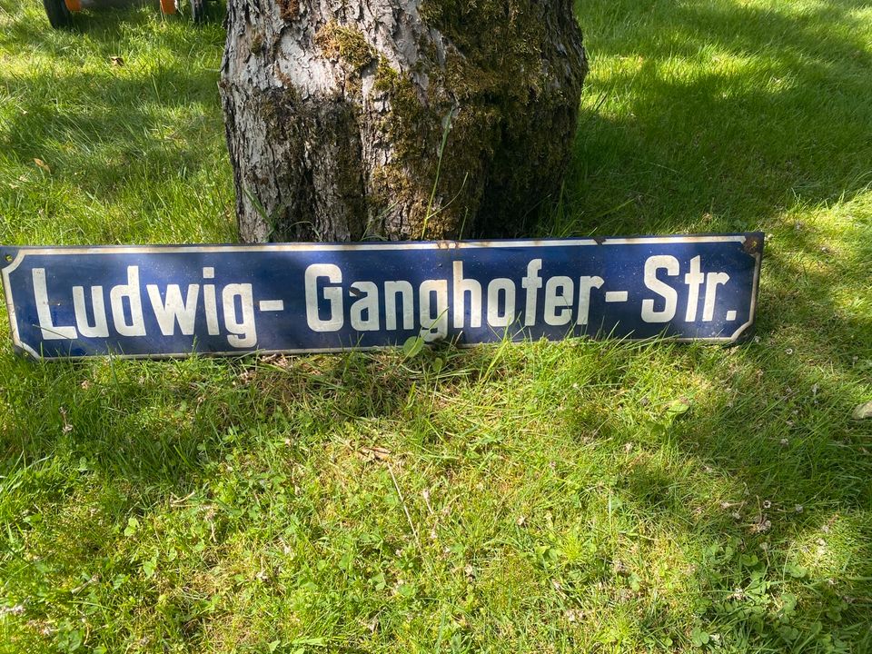 Altes Original Münchner Strassenschild ca. 60 Jahre alt in Haimhausen