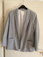 Hellblau-weiß gesteifter Leinenblazer von H&M Hessen - Kassel Vorschau