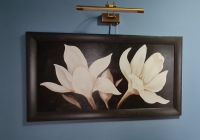 Bild 110x60 Holzrahmen Magnolien Braun Creme Bayern - Ingolstadt Vorschau