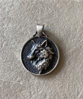 Silber Wolf Medaillon Anhänger Schmuck Kette Düsseldorf - Stadtmitte Vorschau
