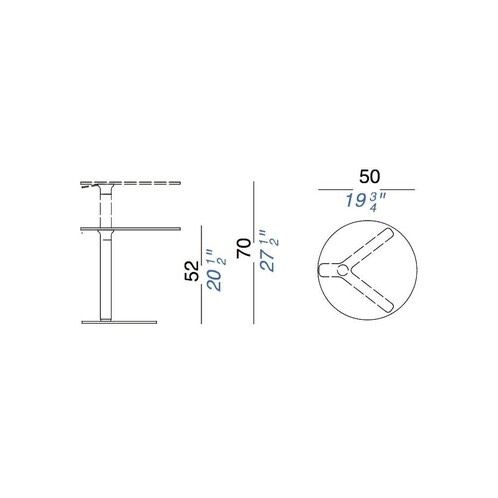 La Palma Yo T80 Beistelltisch 52-70cm in München