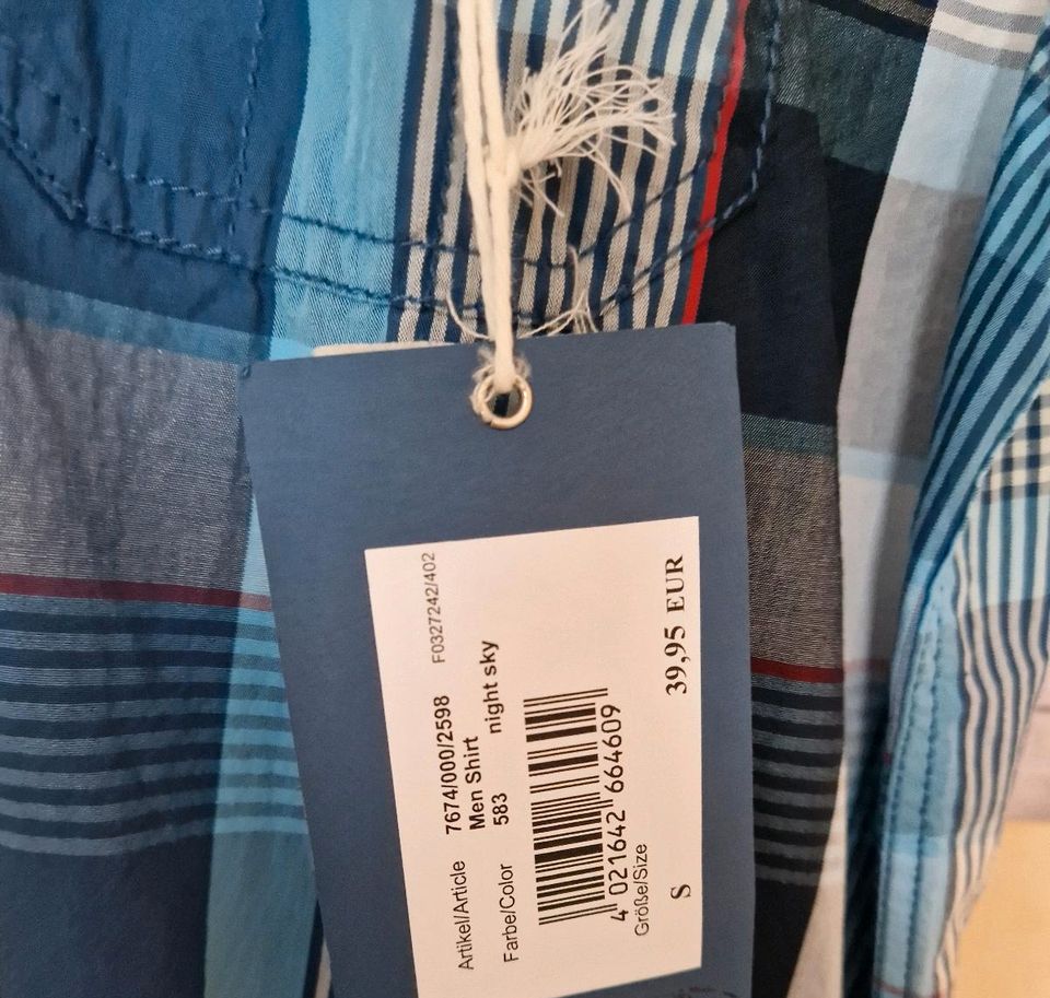 Gr. S Pioneer Herrenhemd 100% Baumwolle in Roth