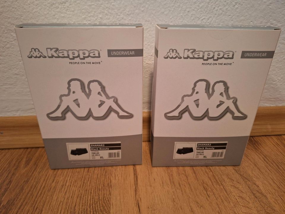 KAPPA 2x2er Pack Gr. XL Gr. 7 Herren Man Boxershorts schwarz in Velden