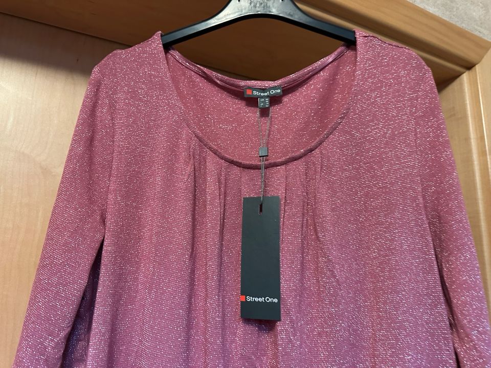 Street One Shirt Rosa Glitzer 40 NEU in Minden