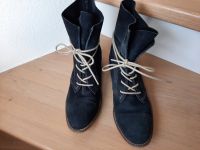 SOMMERKIND Velour Leder Schnür Stiefel dunkelblau Gr. 38 Bayern - Laufach Vorschau