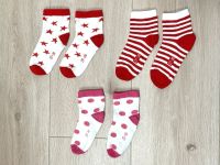 3 x Mädchen Kinder Socken 27-30 NEUWERTIG Strümpfe Rot Weiß Bunt Thüringen - Meiningen Vorschau