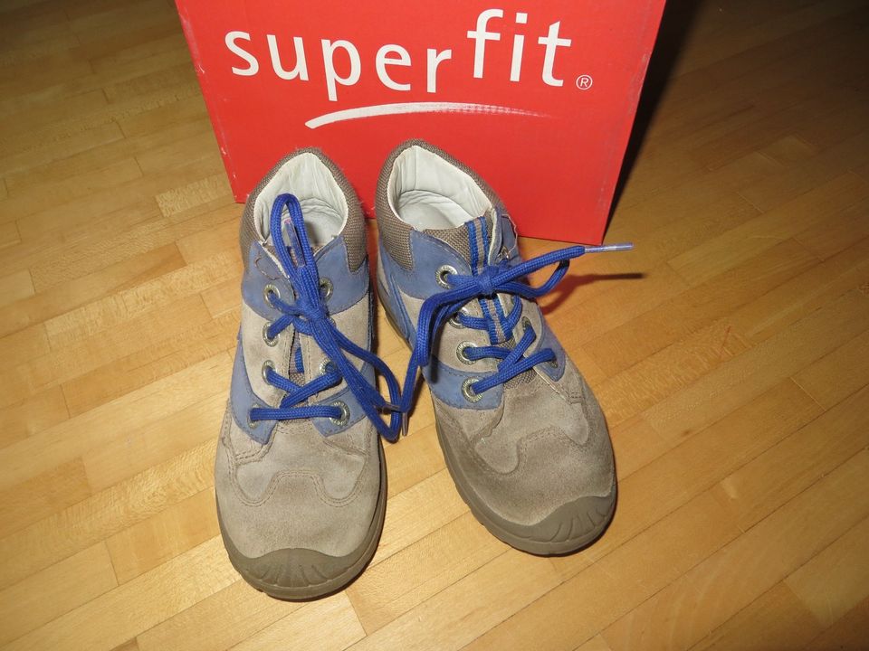 Superfit Lauflernschuhe 22 braun blau Leder Schuhe Schnürschuhe in München