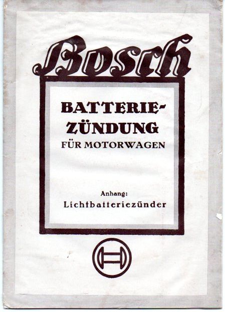 Bosch Anleitung Heft Batteriezündung für Motorwagen 1935 in Schopfheim