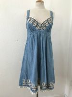 Damen Empire Boho Ibiza Strand Jeans-Kleid Stickerei-Borten Gr.36 Nordrhein-Westfalen - Velbert Vorschau