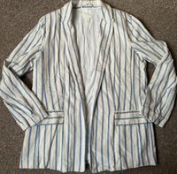 H&M Blazer Leinen - gestreift weiß / blau - Gr. 40 Bayern - Sonnefeld Vorschau