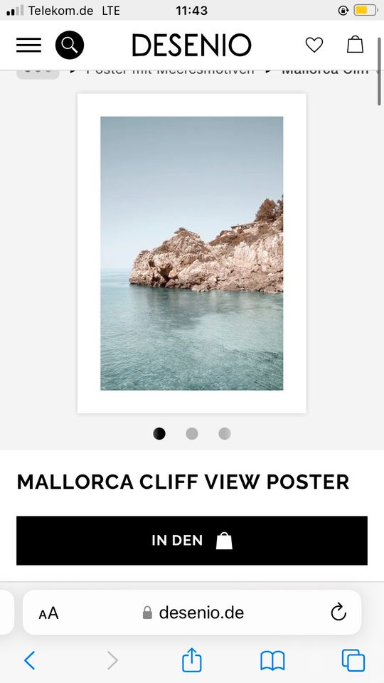 Mallorca Cliff View Poster  50x70 cm desenio in Nürnberg (Mittelfr)