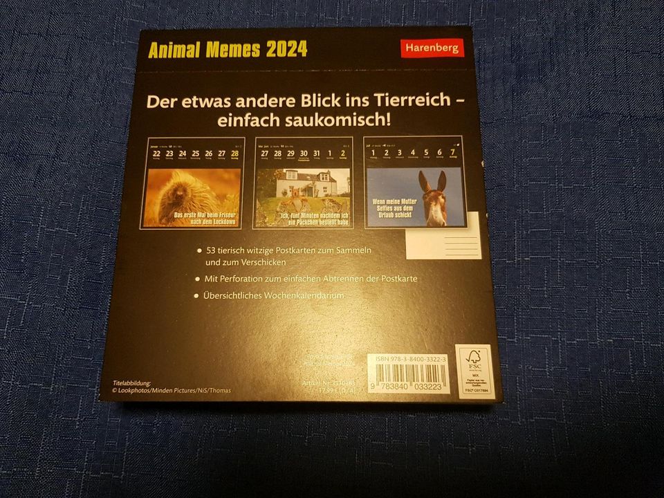 Kalender Harenberg Postkartenkalender Tiere 2024 in Burscheid