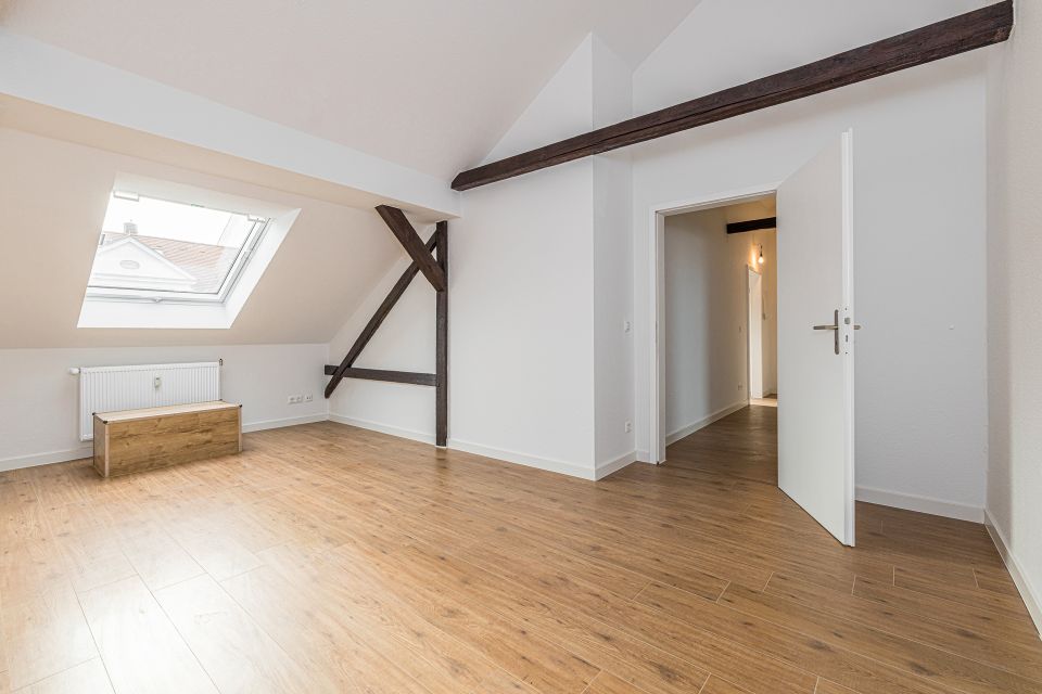 Dachgeschoss in Stötteritz: Frisch renovierte 2-Zimmer-Altbauwohnung in Leipzig