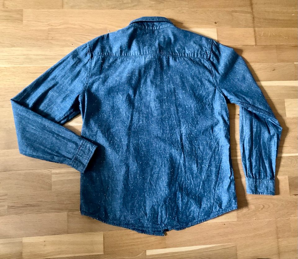 Bellfield Britain Hemd Langarm Gr.L blau Denim in Nürnberg (Mittelfr)