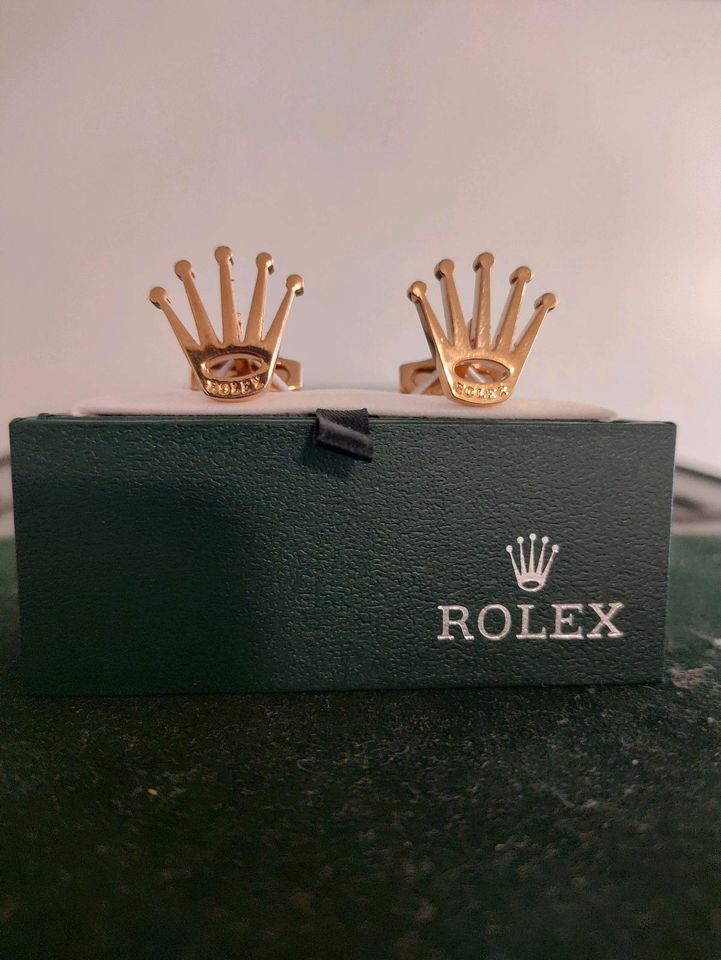 Rolex manschettenknöpfe Rose mit Box umgetragen in Norderstedt