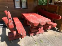 Holz Garnitur Tisch und zwei Bänke Nordrhein-Westfalen - Löhne Vorschau