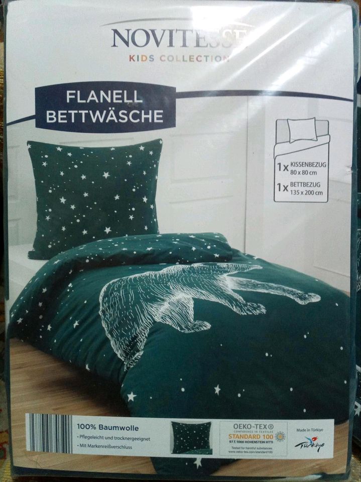 Flanell Bettwäsche nagelneu originalverpackt in Rudolstadt