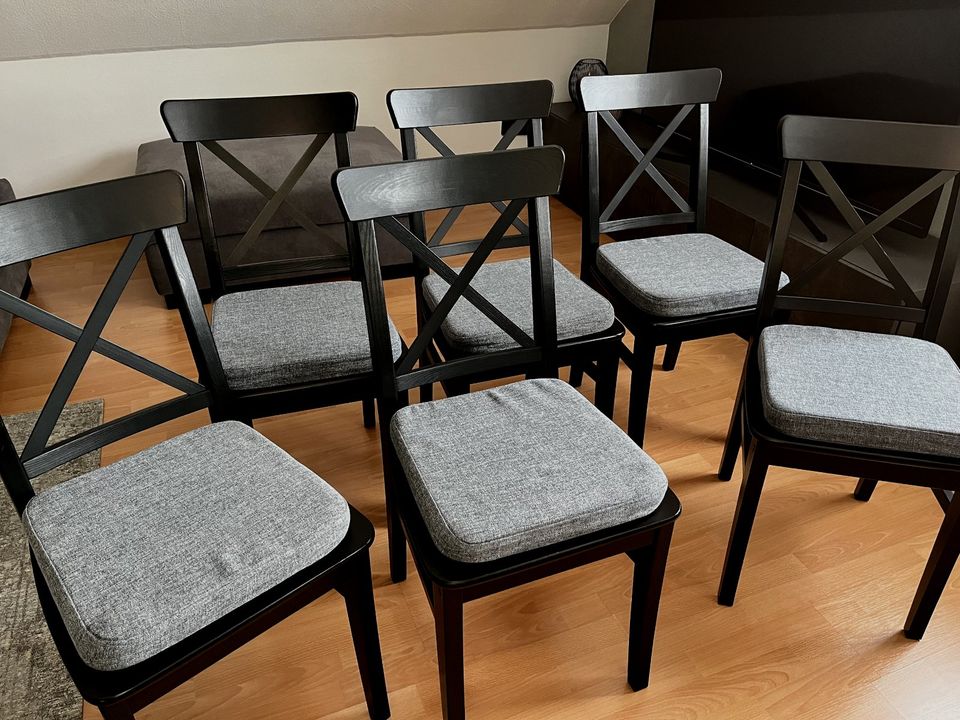 IKEA Stühle Ingolf 4 Stück mit neuen Kissen in Nürnberg (Mittelfr)