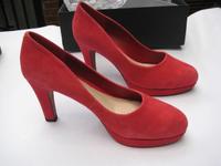 Pumps von Clarks, Größe 41, rotes Veloursleder Nordrhein-Westfalen - Oberhausen Vorschau