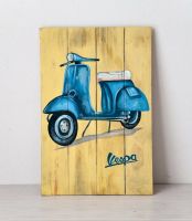 Vintage Vespa Dekoschild / Wanddeko / Wandschild - handgemalt Saarland - Kleinblittersdorf Vorschau