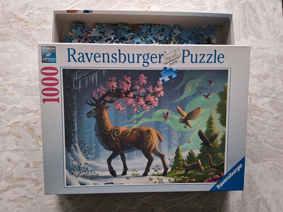 Ravensburger Puzzle, 1000 Teile, Hirsch Frühling in Attendorn