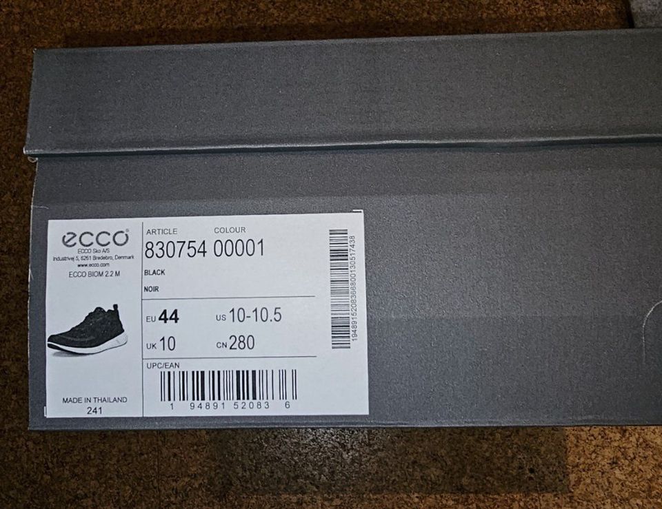 Ecco Biom 2.2 Breathru - Multisportschuhe, 44, schwarz, neu in Röthenbach