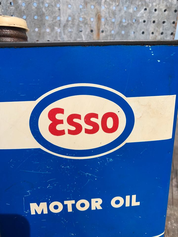 Esso Motor Oil Öldose 60er Moped Oldtimer Vespa VW Deko 2 Liter in Korschenbroich