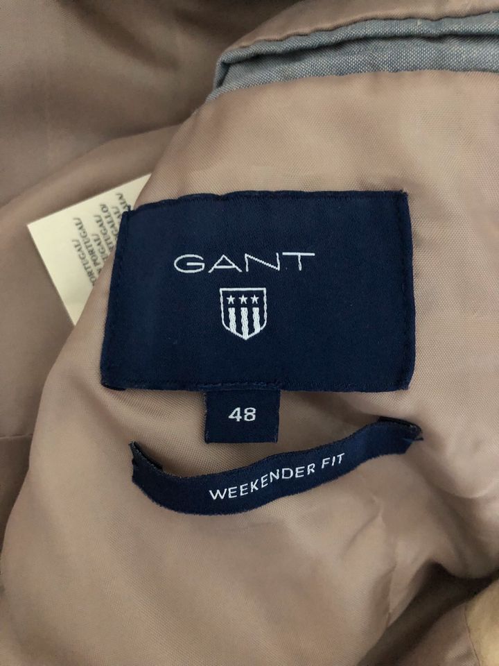 Gant Weekender fit Sakko Blazer Gr. 48 beige, 100% BW in Düsseldorf
