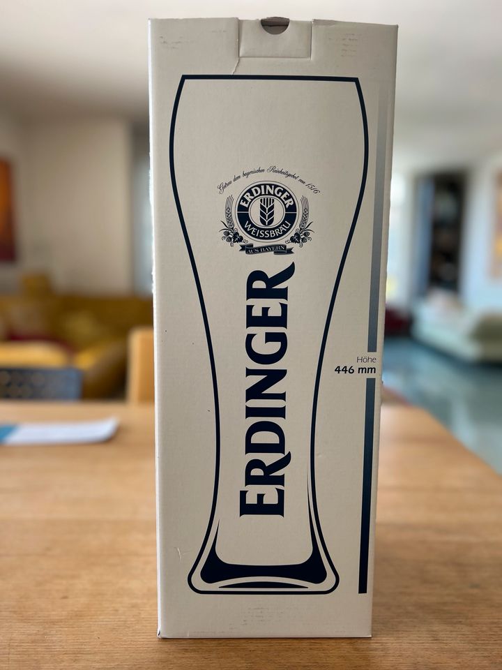 ERDINGER Weißbierglas 3 ltr. NEU mundgeblasen in Bodenheim