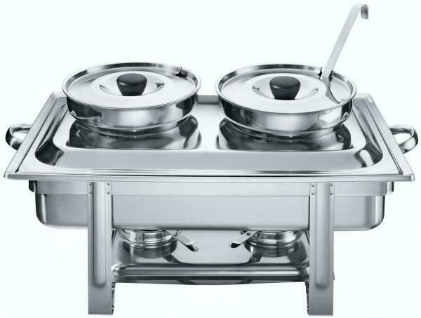 Chafing Dish, Edelstahl, Suppe/Soße, 2x 8,4l mieten in Burgau