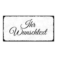 Vintage Style - Blechschild selbst gestalten weiß - 20 x 10 cm Sachsen - Großolbersdorf Vorschau