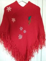 Handgestrickter Kinderponcho rot Lana Grossa Leggero Bayern - Bamberg Vorschau