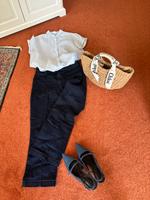 Zara Cropped Jeans dunkelblau Gr.38 Kreis Ostholstein - Timmendorfer Strand  Vorschau