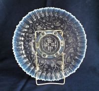 Opalglas-Teller / -Servier-Platte, Ø ca. 31 cm, florales Muster Rheinland-Pfalz - Bodenheim Vorschau