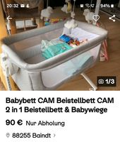 Babybett CAM Beistellbett CAM 2 in 1 Beistellbett & Babywiege Baden-Württemberg - Weingarten Vorschau