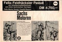 Fella Feldhäcksler Passat - Sachs - Werbung Reklame Vintage-Deko Baden-Württemberg - Steinen Vorschau