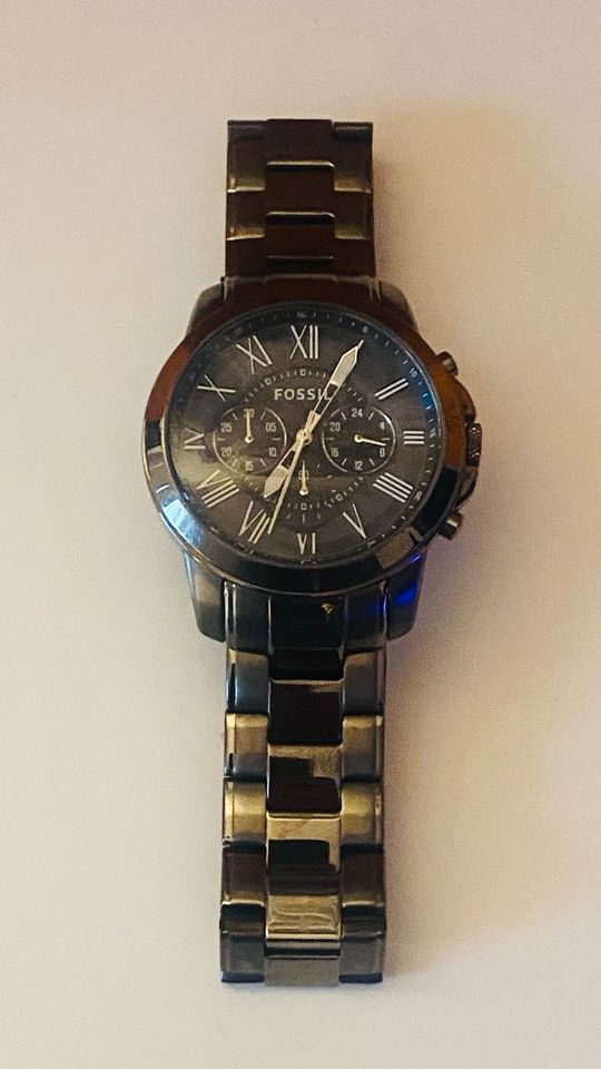 Fossil Grant Chronograph Herrenuhr blau in Hofheim am Taunus