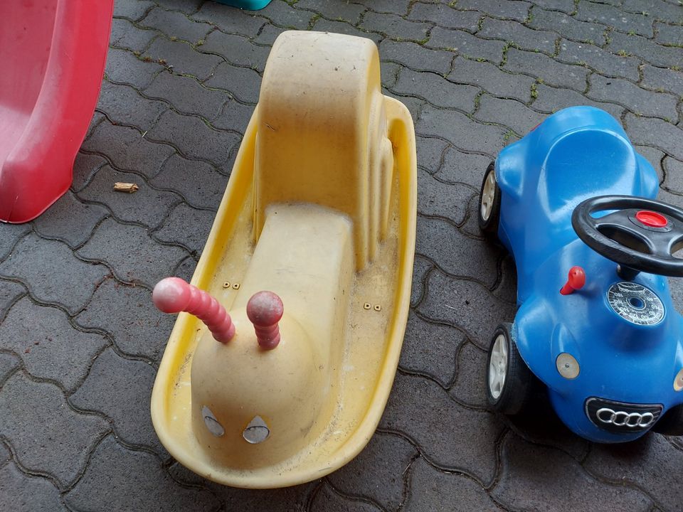 Kinder Spielzeug Bobby Car Audi Sandmuschel Dreirad Garten Wippe in Echzell 